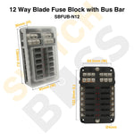 Sizing Guide 12 Way Blade Fuse Block with Bus Bar