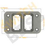 2 Gang Flush Switch Panel Large