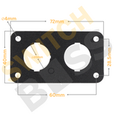 2 Gang Mini Round Switch Panel