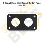 Sizing Guide 2 Gang 20mm Mini Round Switch Panel