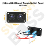 Sizing Guide 2 Gang Mini Round Toggle Switch Panel