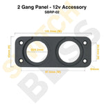 Sizing Guide 2 Gang Panel - 12v Accessory