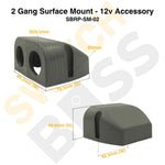 Sizing Guide 2 Gang Surface Mount - 12v Accessory