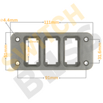 3 Gang Flush Switch Panel Large