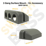 Sizing Guide 3 Gang Surface Mount - 12v Accessory