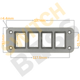 4 Gang Flush Switch Panel