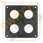 4 Gang Round Switch Panel