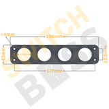 4 Gang Round Switch Panel 12V