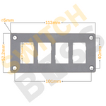 4 Gang Switch Panel Small