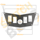 4+1 Gang Batwing Switch Panel