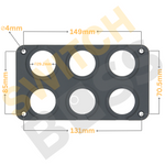 6 Gang Round Switch Panel 12V