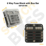 Sizing Guide 6 Way Fuse Block with Bus Bar