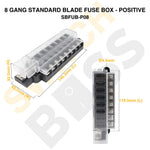 Sizing Guide 8 GANG STANDARD BLADE FUSE BOX - POSITIVE