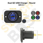 Sizing Guide Dual QC USB Charger - Round