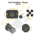 Sizing Guide Dual Volt Meter - Round