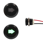 12mm Etched Dash Indicator LED - Black Aluminium