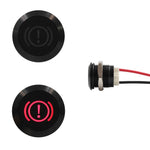 12mm Etched Dash Indicator LED - Black Aluminium