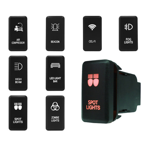 Push Switch suit Toyota Large - Red LED - 48 Styles