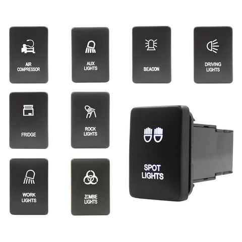 Push Switch suit Toyota Small - White LED - 48 Styles