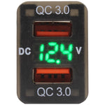 Dual QC USB + Volt Meter - suit Suzuki Jimny