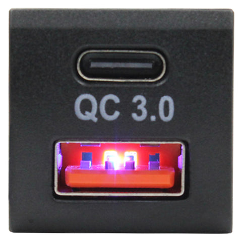 Type C + QC USB Charger - suit Toyota Square