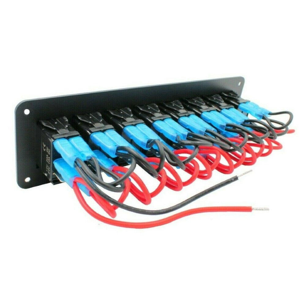 8 Gang Blue LED Rocker Switch Panel by Switch Boss